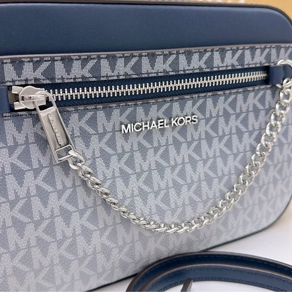 Michael Kors Jet Set Lg Ombré Signature Logo East West Crossbody Body
Navy 
NWT - Picture 7 of 15